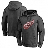 Detroit Red Wings Dark Gray All Stitched Pullover Hoodie,baseball caps,new era cap wholesale,wholesale hats
